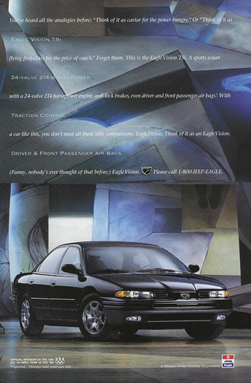 1994 Eagle Vision TSi Ad Black Vintage Magazine Advertisement Chrysler Jeep | eBay 1994 Eagle Vision TSi Ad Black Vintage Magazine Advertisement Chrysler Jeep | eBay