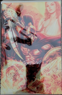300 25th Anniversary (2023 Dark Horse) #1 Metal Virgin Variant ARIEL DIAZ Signed