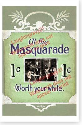 At The Masquarade Penny Arcade Mutoscope Movie Marquee Poster