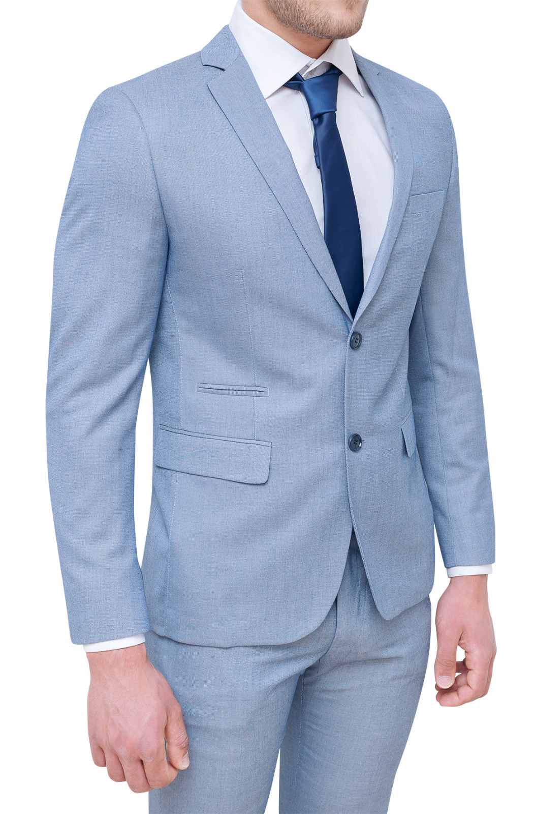COMPLETO ABITO UOMO DIAMOND SARTORIALE CELESTE CHIARO VESTITO ELEGANTE  CERIMONIA