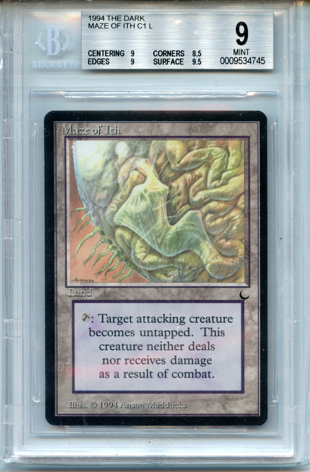 MTG Dark Maze of Ith BGS 9.0 (9) Mint Card Magic WOTC
