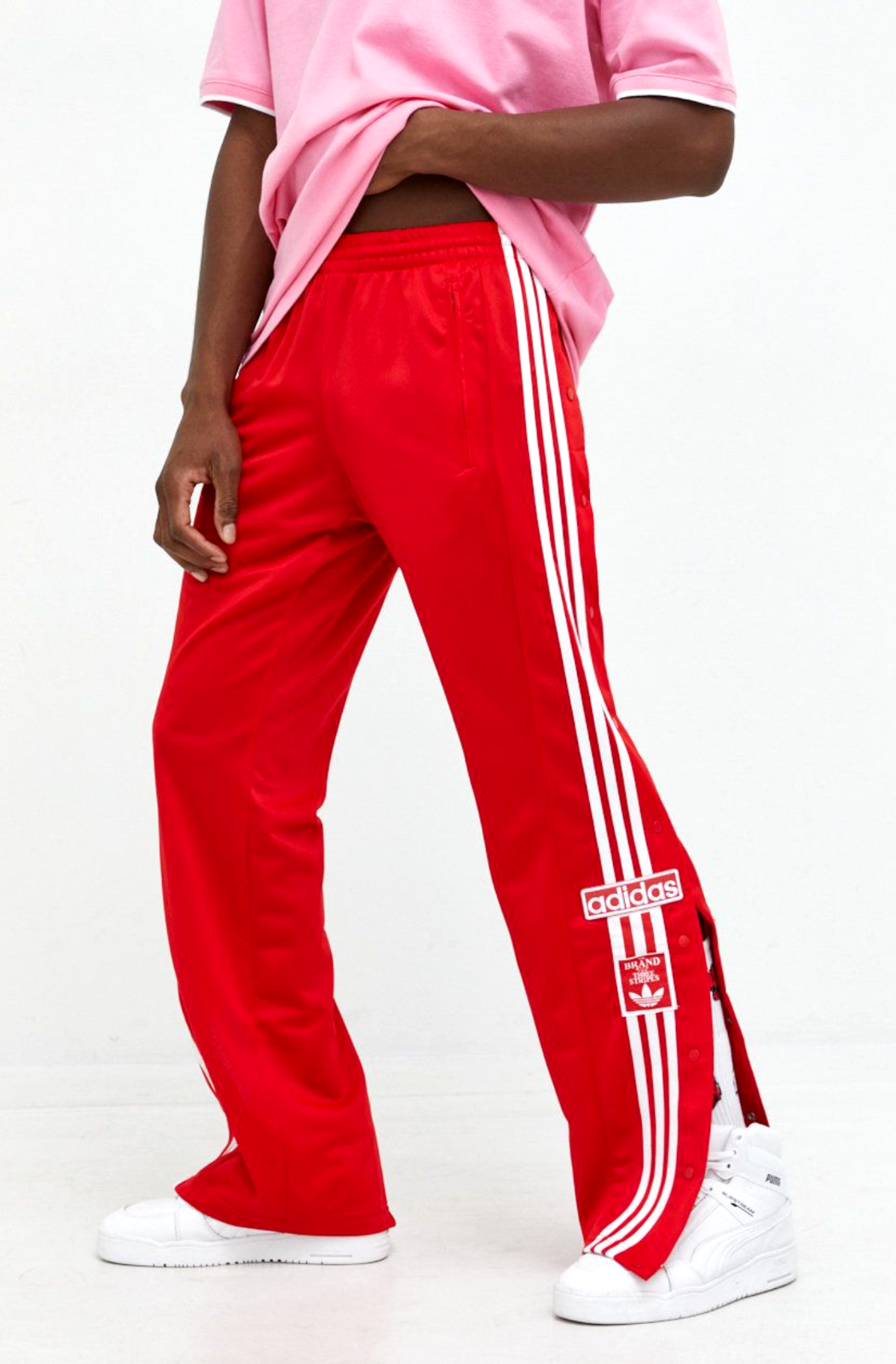 Adibreak Straight-Leg Logo-Appliquéd Striped Tech-Jersey Track Pants