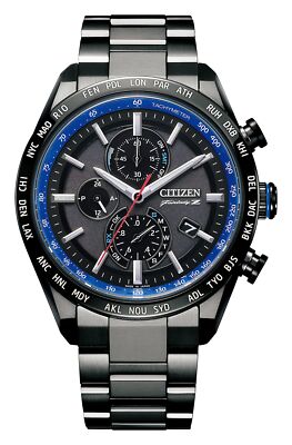 Pre-owned Citizen Attesa Eco-drive At8185-97e Solar Radio Men Watch Nissan Fairlady Z