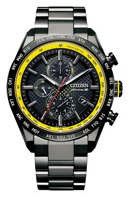 Pre-owned Citizen Attesa At8185-89e Direct Flight Solar Radio Men Watch Nissan Fairlady Z