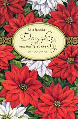 Special CHRISTMAS Card FOR DAUGHTER AND HER FAMILY by Bella Greetings + Envelope
