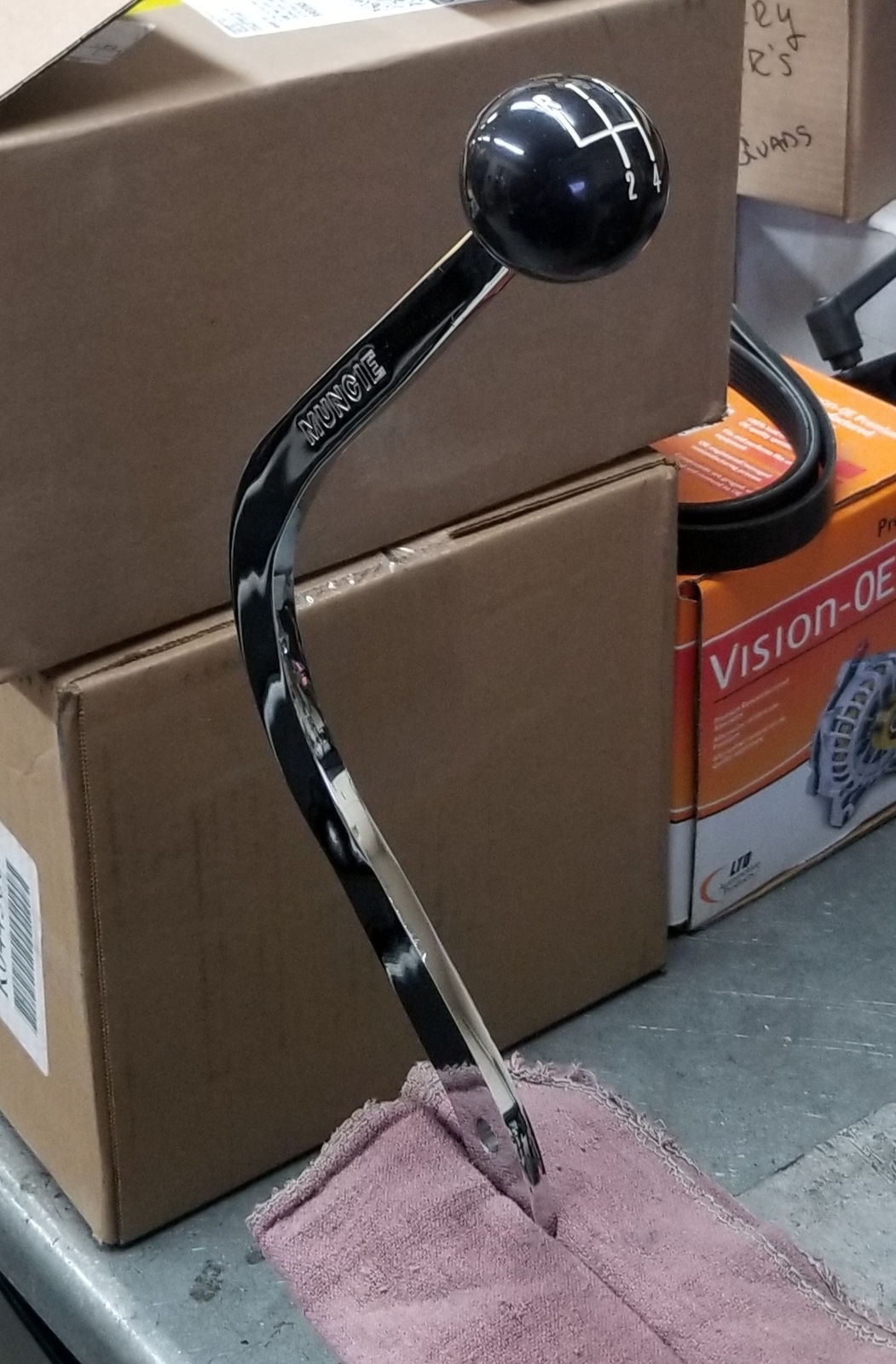 Shift Ball Knob Black/Chrome 5/16 Thread 4speed Shifter **In Stock