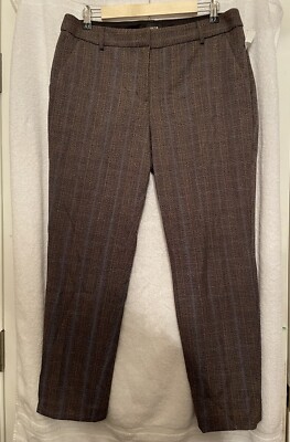 EXPRESS Women's Tailored-trousers Pants Columnist Ankle Mid Rise Model Size 12R