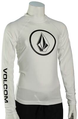 Рашгард Volcom Boys Lido Solid LS — белый — новый