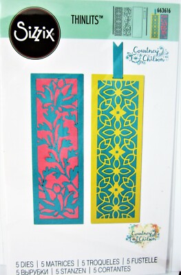 Botanical Bookmarks with Flowers Sizzix Thinlits Thin Metal Die Set 663616 NEW! 