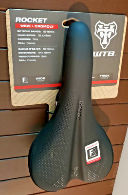 WTB Rocket Wide 150mm Thick CROMOLY Bike Saddle MTB Trail Touring Unisex Seat