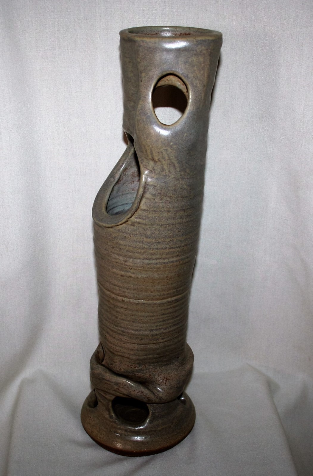 VINTAGE JOANNA PRICE ART POTTERY GEOMETRIC VASE ( TALL MEASURING 16.5