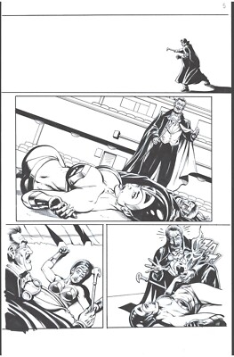 FemForce #193 Verden Fell finds Alizarin Crimson catatonic  3 inked pages