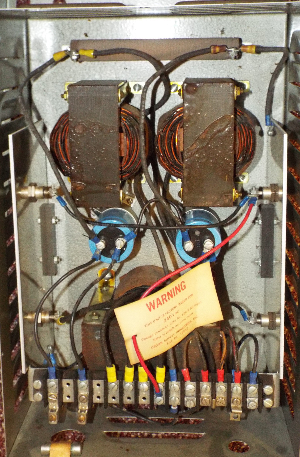 Pipe Organ Supply Industries 10-15V 20A Out DC Silicon Rectifier 120/240VAC In