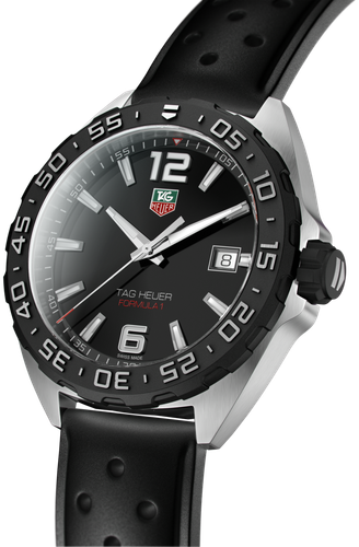 Pre-owned Tag Heuer Waz1110.ft8023 Men's Formula 1 Stainless Steel Watch With Black Band