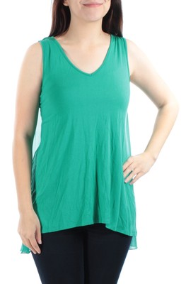 

ONE A Womens Green ATTACHED CAPE Топ без рукавов с V-образным вырезом Размер, Зеленый