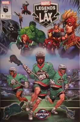 LEGENDS OF LAX # 1 VF+ 2024 NEW YORK RIPTIDE JEFF TEAT NLL LACROSSE HULK THOR