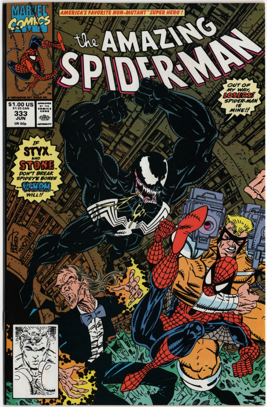 THE AMAZING SPIDER-MAN 333 Marvel Comics 1990 VENOM Erik