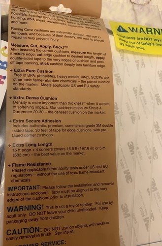 Roving Cove 18ft Edge 8 Corners Safe and Corner Cushion PRE-TAPED Jumbo