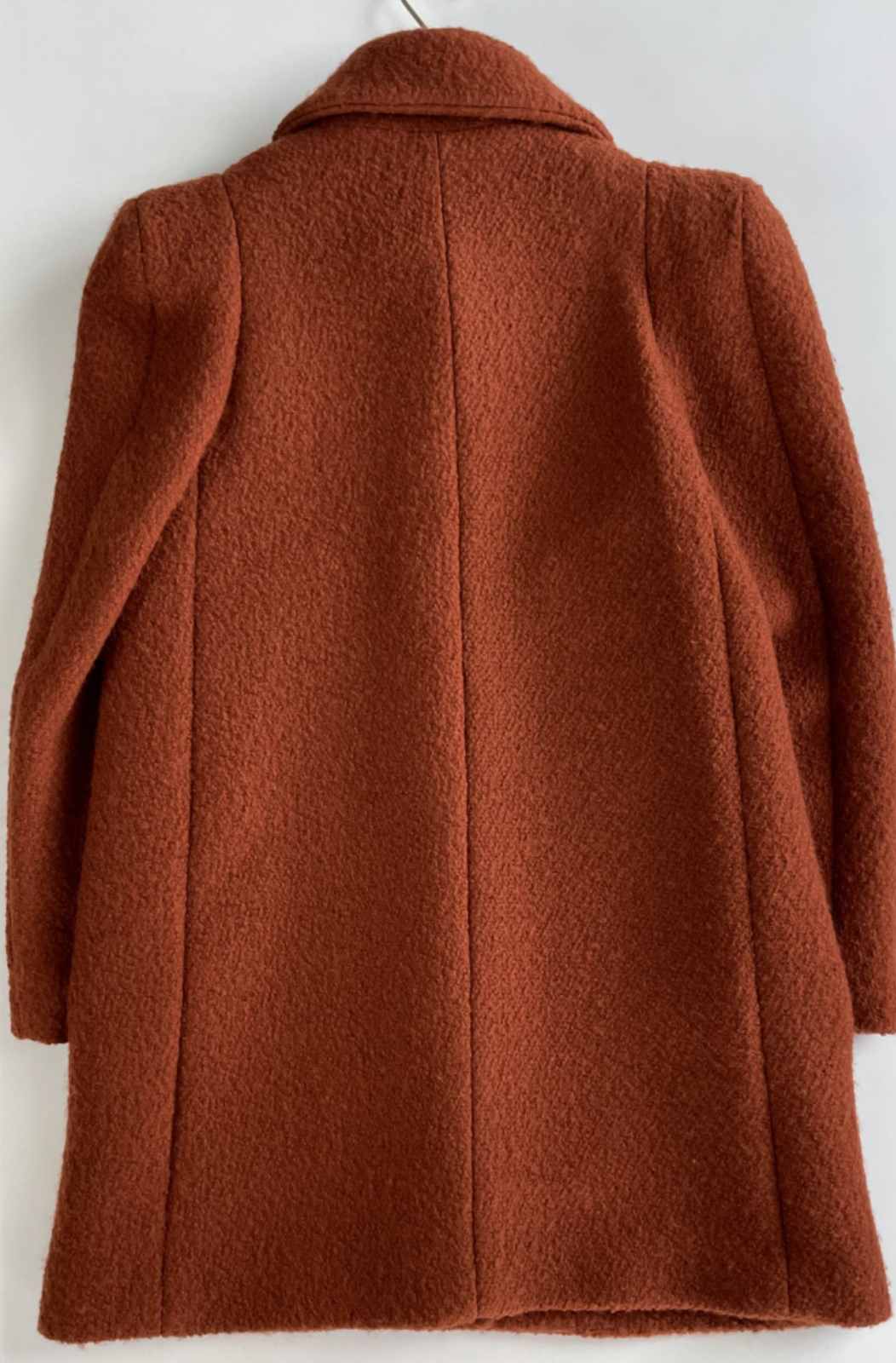 Pre-owned Chloé Women's Washed Wool Coat Jacket Blouson Parka Overcoat 40 In Red