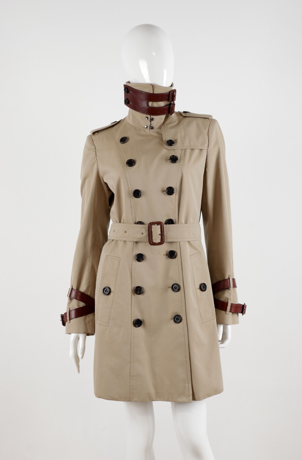 Burberry London Trench Coat UK10 US8 IT42 Cotton Beige