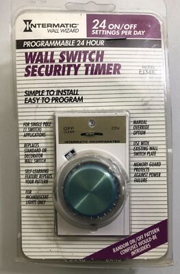 Intermatic Programmable Electronic Wall Switch Security Timer Model EJ341C