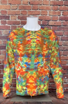 GEORGE Xlarge Long Sleeve Original Handmade Tie/Dye Tee Shirt (D-16)