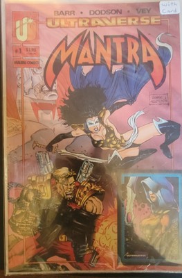 Mint MANTRA #1 Malibu Comic Book SEALED With Card #2 threw 6 Sealed as Well