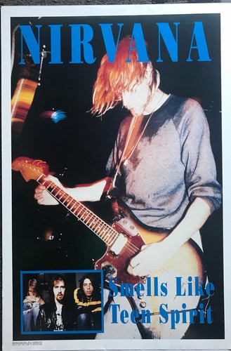 Nirvana Kurt Cobain Smells Like Teen Spirit Poster 24 x 36