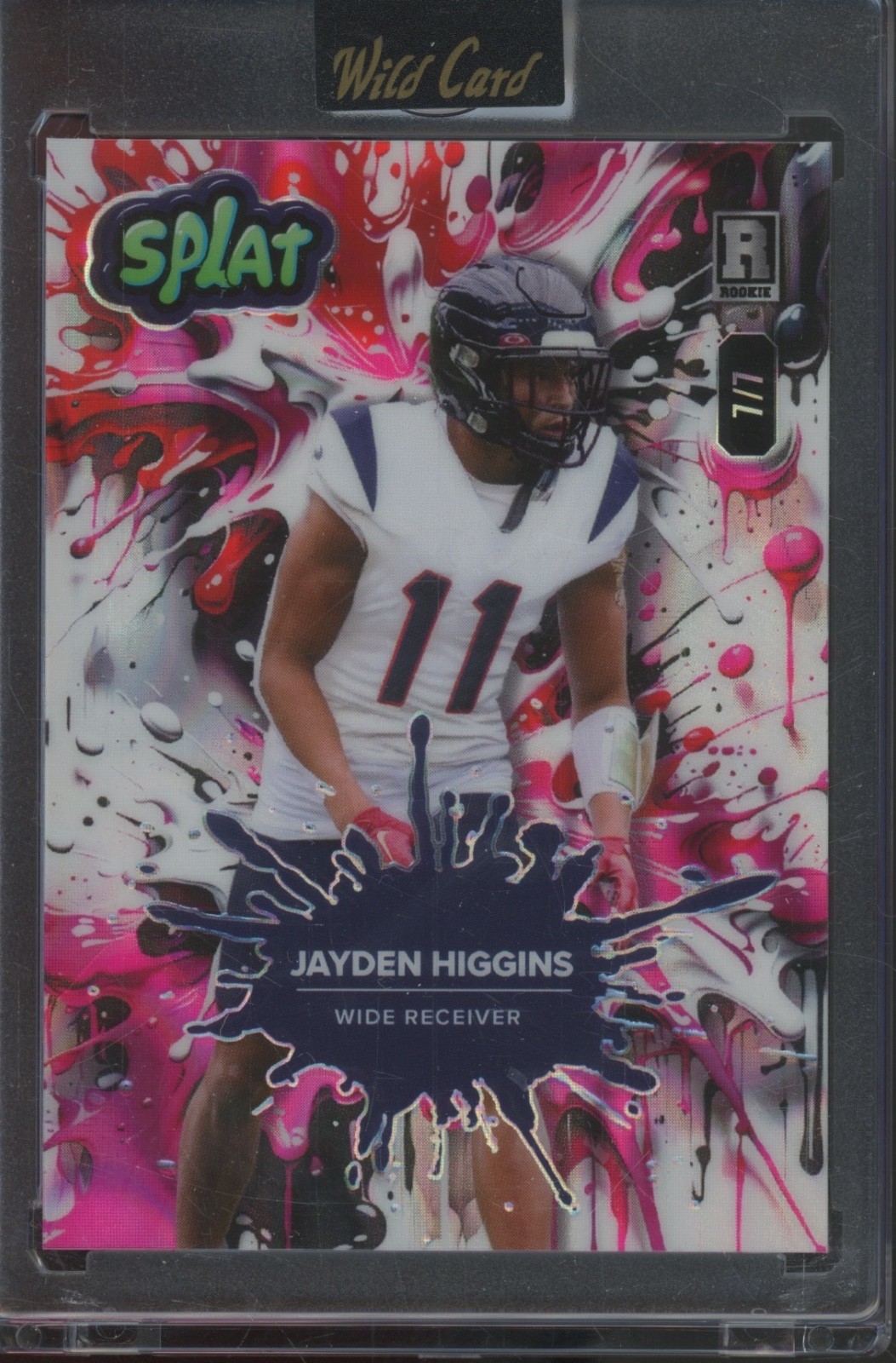2025 Wild Card Splat Pink Lava Jayden Higgins 7/7 RC Rookie