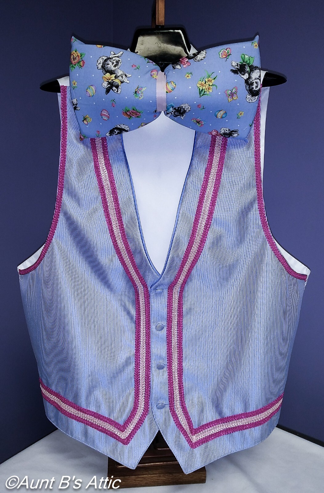 easter bunny vest and bow tie