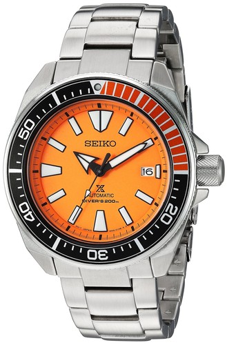 Pre-owned Seiko Men's Srpc07 Prospex Divers Watch Automatic Orange Samurai Rare
