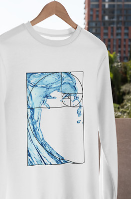 Fibonacci Spiral T-SHIRT Golden Geometry Ratio DaVinci  Code God Tool Maths TEE