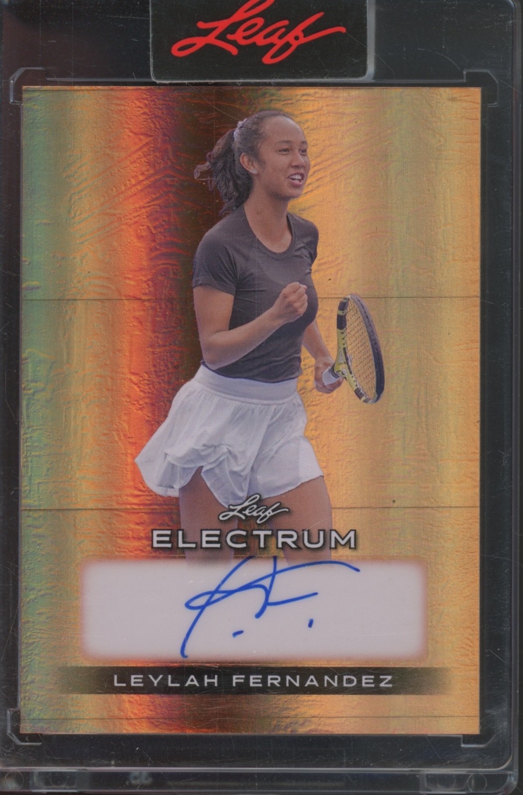 2024 Leaf Electrum Bronze Foil Leylah Fernandez 2/20 Auto Autograph