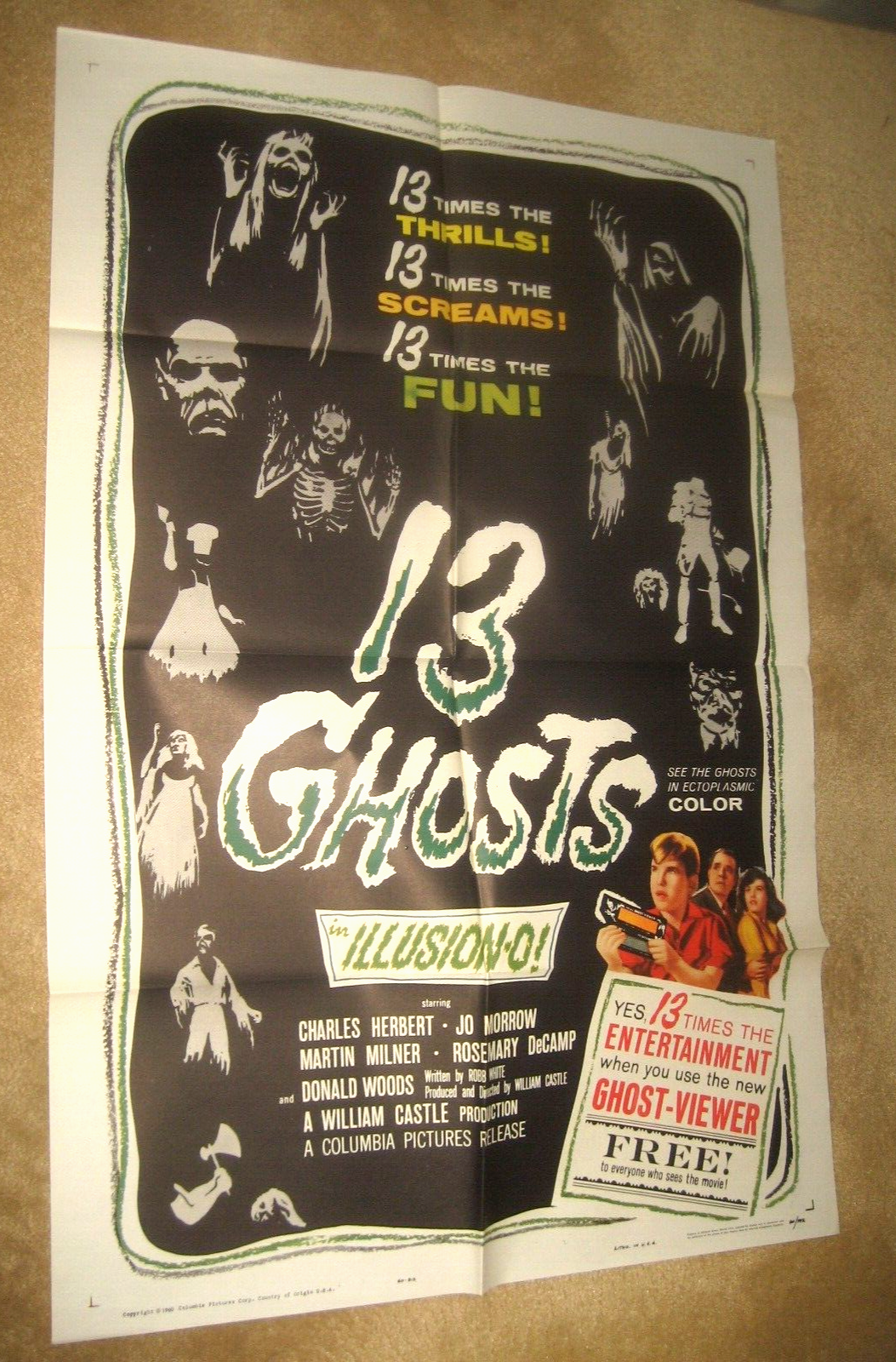 13 GHOSTS ( 1960 ) William Castle gimmick horror classic ! NEVER