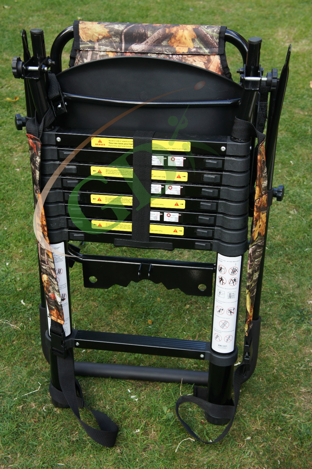 DEMO, 2.5M TELESCOPIC HIGH TREE LADDER,HIGH SEAT,FOLDING,STALKING