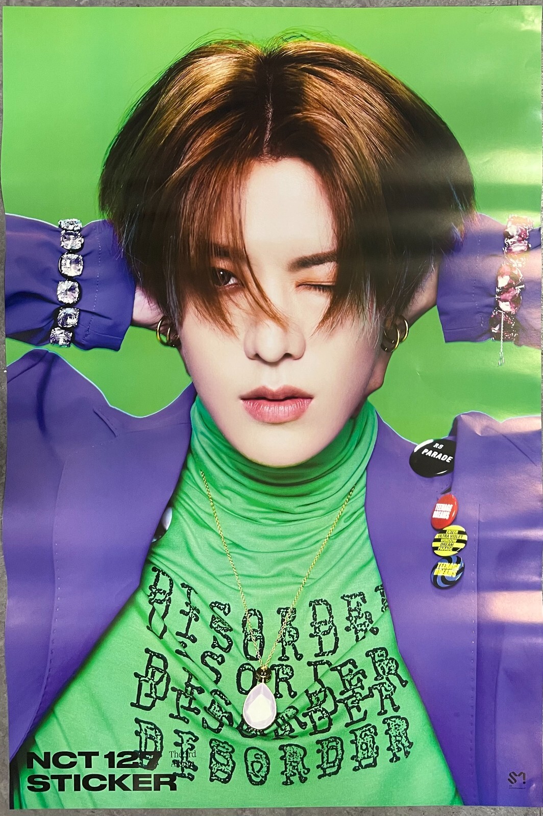 NCT 127 - Sticker 3rd Album Official Unfolded Poster ( Yuta