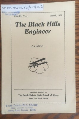 South Dakota Hist - The Black Hills Engineer - Aviation Number - SD Tech - 1929