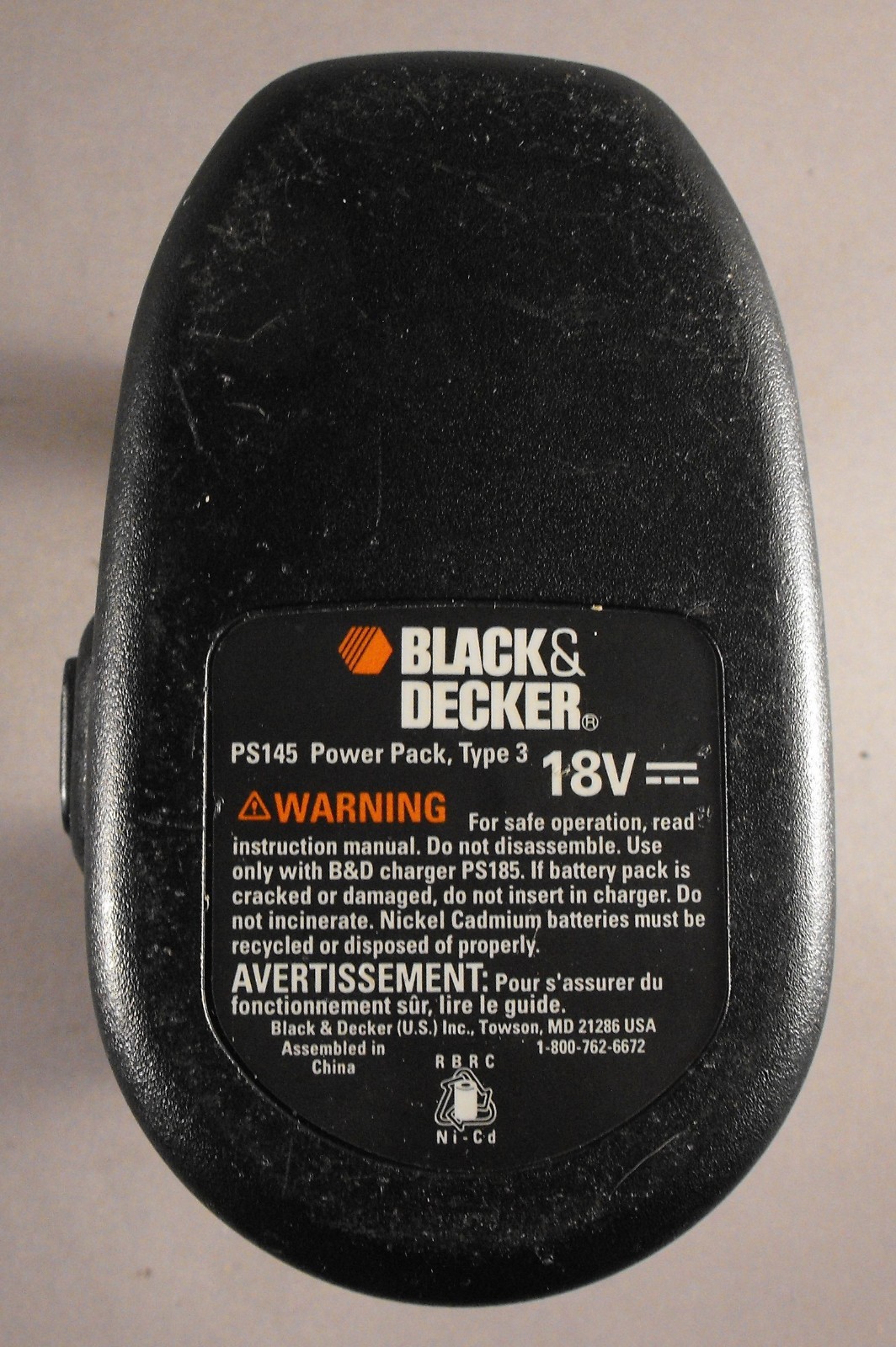 BLACK & DECKER PS145 18 V. BATTERY - REFURBISHED & UPGRADED TO 2200 MAH