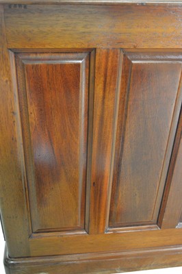 17213 Victorian Walnut Raised Panel Flat Top Desk