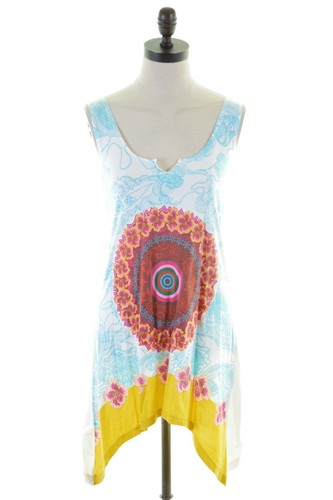Haut Fille Desigual Motif Fleurs Guipure Et Paillettes - Taille 7/8 Ans (122-128 Cm), Occasion Excellent état
