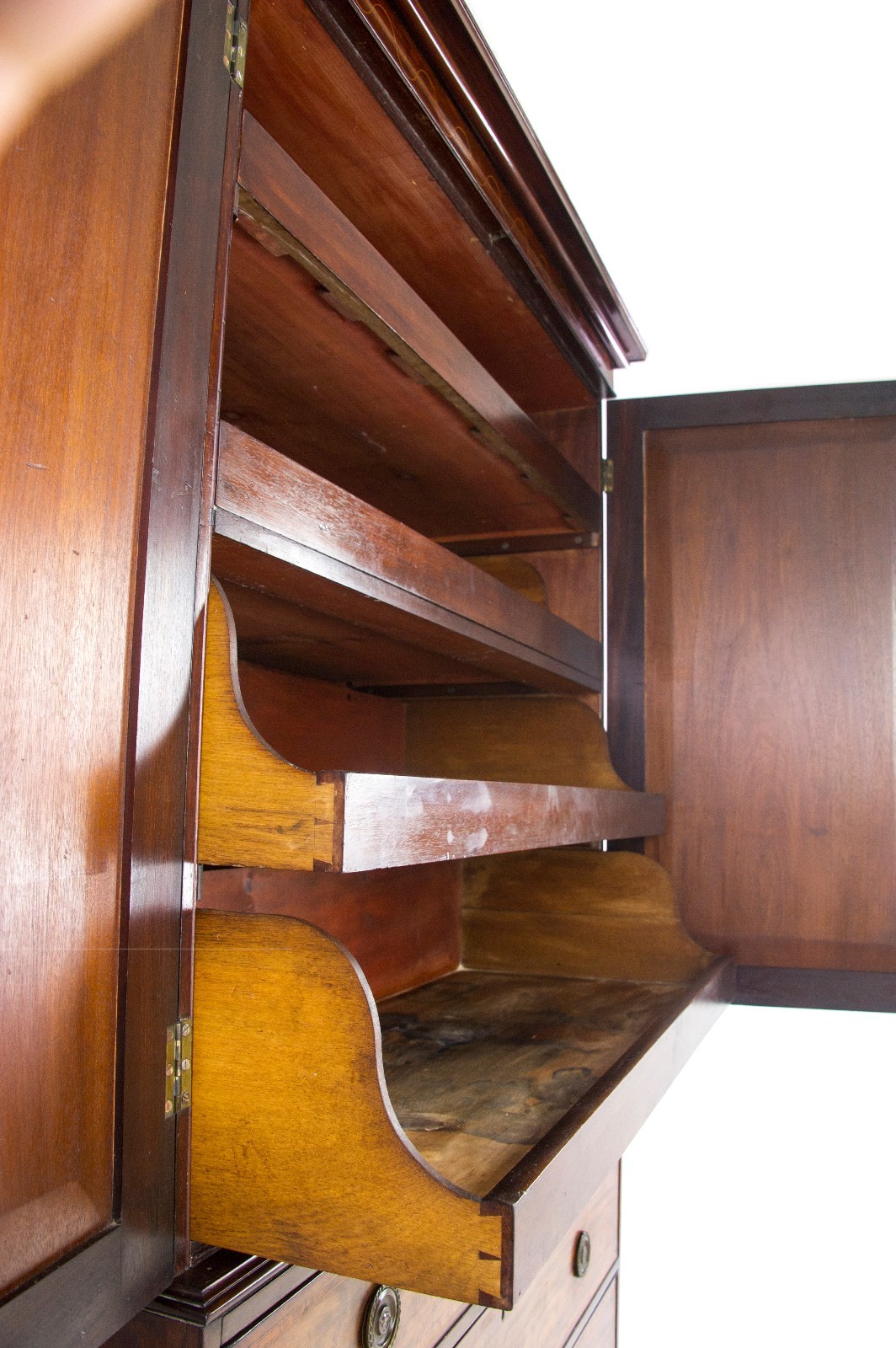 Mahogany Linen Press, Antique Armoire, Cabinet, Chest of Drawers, 1790, B996