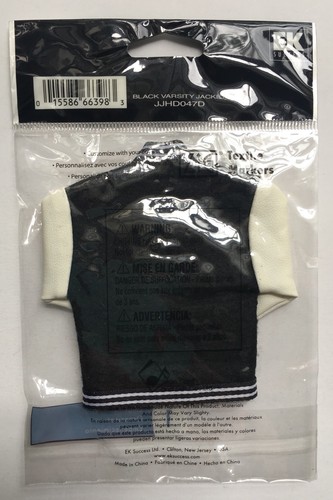 JOLEE'S by You Scrapbook Card Lettermans Varsity Black JACKET NEW Embellishment