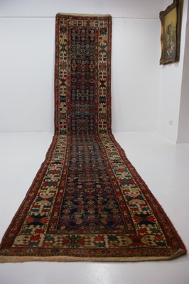 C3928 Handgeknüpfter Original Perser Teppich Malayer antik Wolle ca 506 x 97 cm