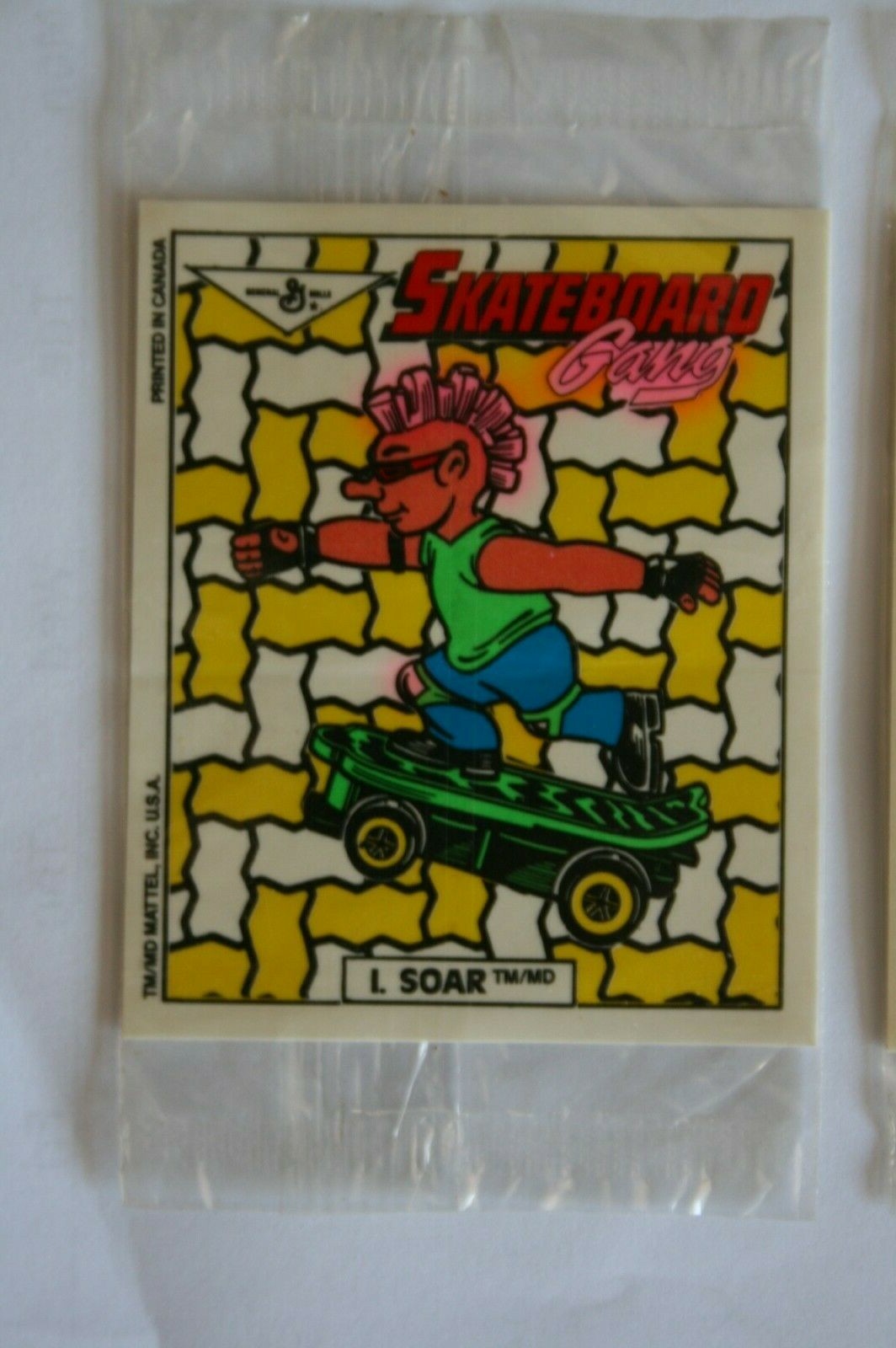 Skateboard gang General Mills cereal Premium Printed in Canada sealed Mattel USA