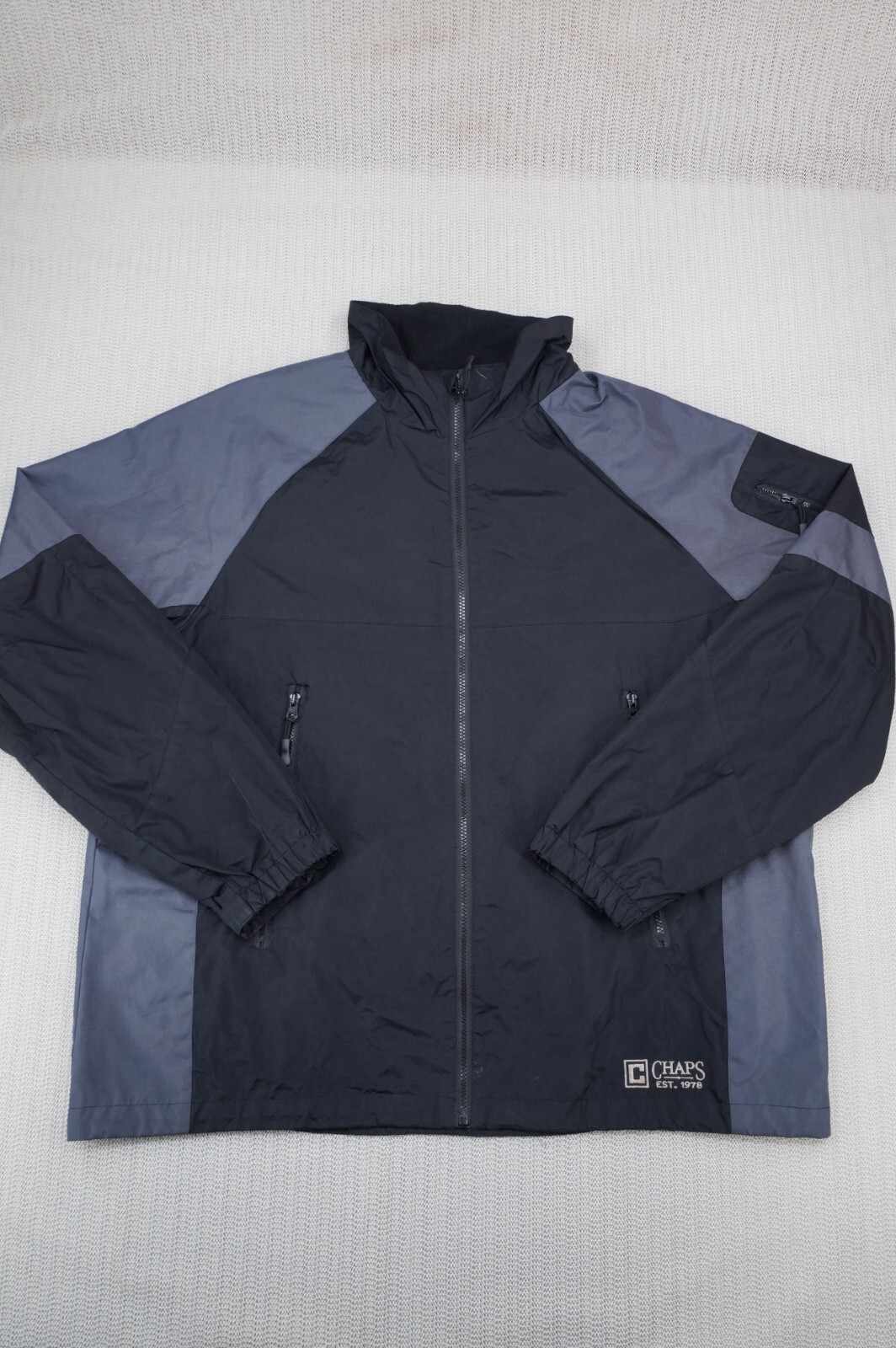 Chaps Ralph Lauren Jacket Coat Mens 2XL XXL Black Gray