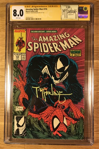 洋書 Amazing Spider-Man 316 CGC 9.4 McFarlane Amazing Spider-Man #316 Todd McFarlane MEXICAN FOIL CGC 9.8