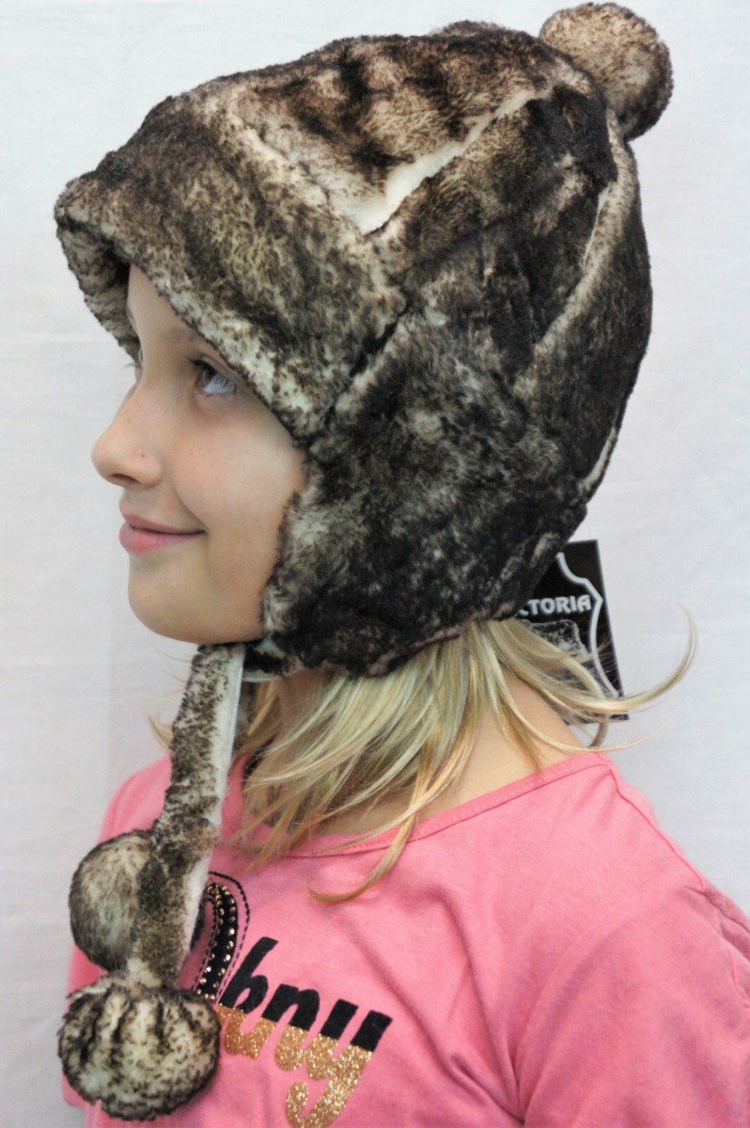 11 Colors GIRLS POM-POM REAL SHEEPSKIN SHEARLING LEATHER Hat Winter 3 Sizes, NWT