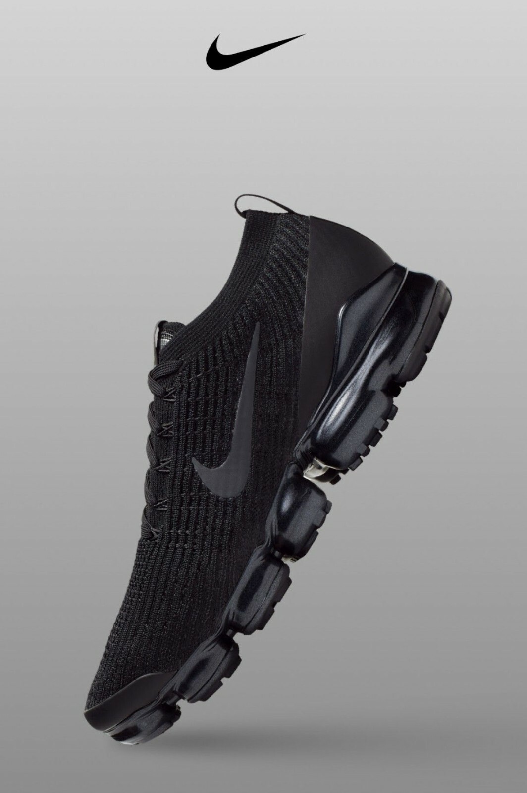 【美品】VAPORMAX 3 FLYKNIT NIKE 27.0 Nike Air Vapormax Flyknit 3 Rainbow Black Sneaker, Size 9