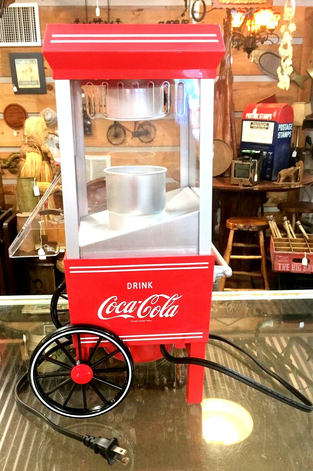 Nostalgia OFP501COKE Coca-Cola 12-Cup Hot Air Popcorn Maker