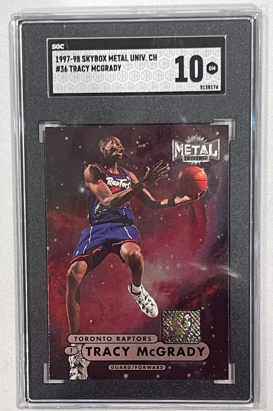 【PSA10】1997 l Universe Tracy McGrady PSA 10 1997 Skybox Metal Universe Championship #36 Tracy